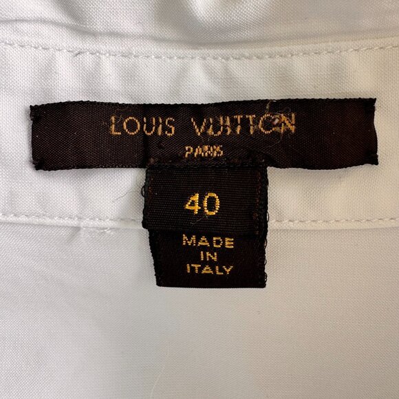 Vintage Louis Vuitton Women’s White Button-Down Shirt - Picture 6 of 16